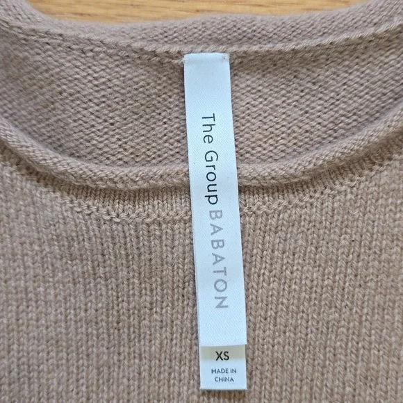 Babaton, The Group, 100% Cashmere Sleeveless Knit Top, Tan, EUC, Women's XS - Picture 3 of 8